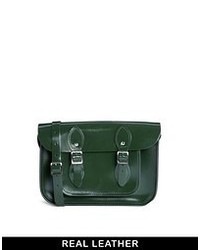 dunkelgrüne Satchel-Tasche aus Leder von Leather Satchel Company