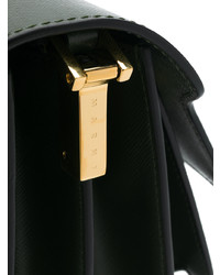 dunkelgrüne Satchel-Tasche aus Leder von Marni