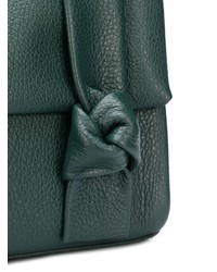 dunkelgrüne Satchel-Tasche aus Leder von Orciani