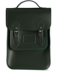 dunkelgrüne Satchel-Tasche aus Leder von The Cambridge Satchel Company