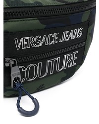 dunkelgrüne Segeltuch Bauchtasche von VERSACE JEANS COUTURE