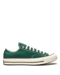 dunkelgrüne Segeltuch niedrige Sneakers von Converse