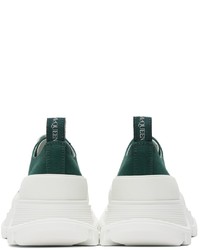 dunkelgrüne Segeltuch niedrige Sneakers von Alexander McQueen