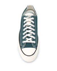 dunkelgrüne Segeltuch niedrige Sneakers von Converse
