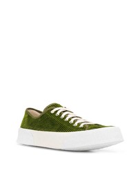 dunkelgrüne Segeltuch niedrige Sneakers von Ami