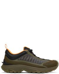 dunkelgrüne Segeltuch niedrige Sneakers von Moncler