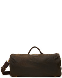 dunkelgrüne Segeltuch Reisetasche von Barbour