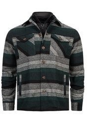 dunkelgrüne Shirtjacke von INDICODE