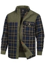 dunkelgrüne Shirtjacke von INDICODE