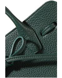 dunkelgrüne Shopper Tasche aus Leder mit Reliefmuster von Mansur Gavriel