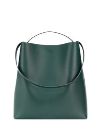 dunkelgrüne Shopper Tasche aus Leder von Aesther Ekme