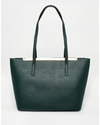 dunkelgrüne Shopper Tasche aus Leder von Aldo