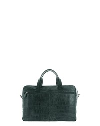 dunkelgrüne Shopper Tasche aus Leder von Braun Büffel