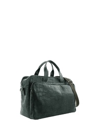 dunkelgrüne Shopper Tasche aus Leder von Braun Büffel