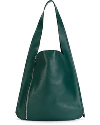 dunkelgrüne Shopper Tasche aus Leder von Elena Ghisellini