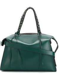 dunkelgrüne Shopper Tasche aus Leder von Elena Ghisellini
