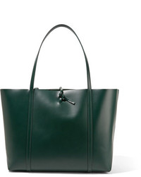 dunkelgrüne Shopper Tasche aus Leder von Kara