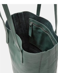 dunkelgrüne Shopper Tasche aus Leder von Liebeskind Berlin