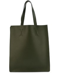 dunkelgrüne Shopper Tasche aus Leder von Marni