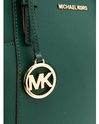 dunkelgrüne Shopper Tasche aus Leder von MICHAEL Michael Kors