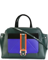 dunkelgrüne Shopper Tasche aus Leder von Paula Cademartori