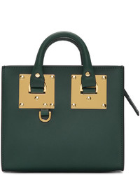 dunkelgrüne Shopper Tasche aus Leder von Sophie Hulme