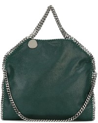 dunkelgrüne Shopper Tasche aus Leder von Stella McCartney