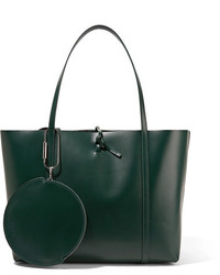 dunkelgrüne Shopper Tasche aus Leder von Kara