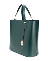 dunkelgrüne Shopper Tasche aus Leder von Sophie Hulme