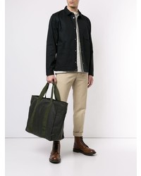 dunkelgrüne Shopper Tasche aus Segeltuch von Filson
