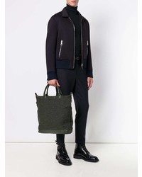 dunkelgrüne Shopper Tasche aus Segeltuch von WANT Les Essentiels de la Vie