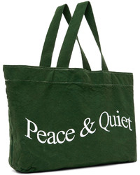 dunkelgrüne Shopper Tasche aus Segeltuch von Museum of Peace & Quiet