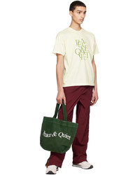 dunkelgrüne Shopper Tasche aus Segeltuch von Museum of Peace & Quiet