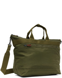 dunkelgrüne Shopper Tasche aus Segeltuch von RRL