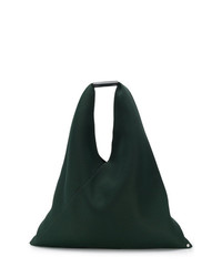 dunkelgrüne Shopper Tasche aus Segeltuch von MM6 MAISON MARGIELA