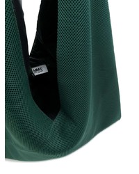 dunkelgrüne Shopper Tasche aus Segeltuch von MM6 MAISON MARGIELA