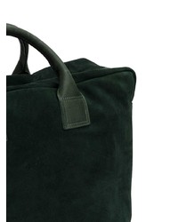 dunkelgrüne Shopper Tasche aus Wildleder von Marsèll