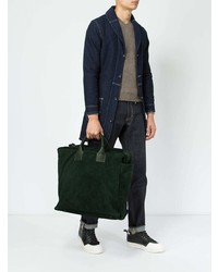 dunkelgrüne Shopper Tasche aus Wildleder von Marsèll
