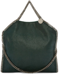 dunkelgrüne Shopper Tasche aus Wildleder von Stella McCartney