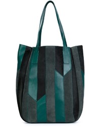 dunkelgrüne Shopper Tasche mit Flicken von Derek Lam 10 Crosby