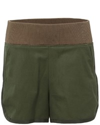 dunkelgrüne Shorts von Sacai
