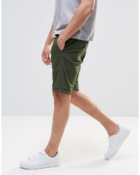 dunkelgrüne Shorts von Pull&Bear