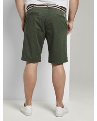 dunkelgrüne Shorts von TOM TAILOR Men Plus