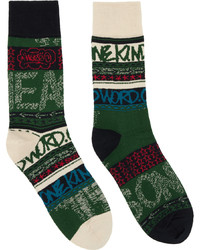 dunkelgrüne Socken von Sacai