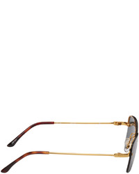 dunkelgrüne Sonnenbrille von Dries Van Noten