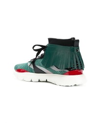 dunkelgrüne Sportschuhe von Valentino Garavani