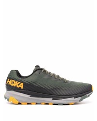 dunkelgrüne Sportschuhe von Hoka One One