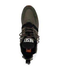 dunkelgrüne Sportschuhe von Diesel