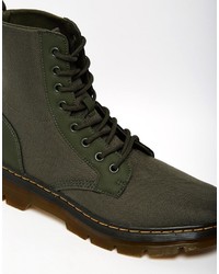 dunkelgrüne Stiefel von Dr. Martens