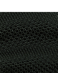 dunkelgrüne Strick Krawatte von Brioni